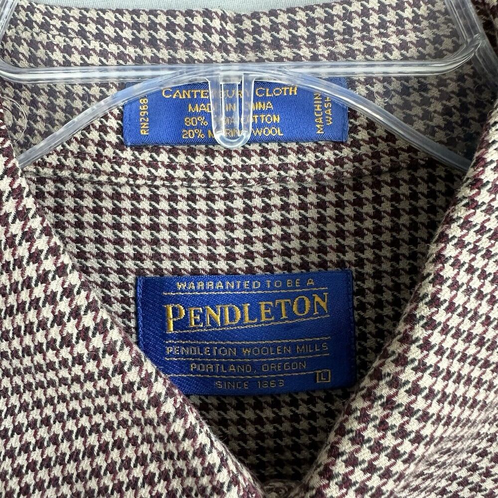Pendleton Brown Checkered Casual Button Down Shirt - image 5